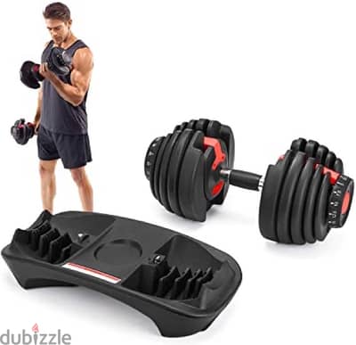 Pair of Adjustable Dumbbells 2.5Kg To 24Kg each