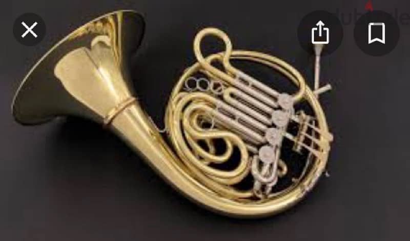 old antique cooper french horn بوق نحاس قديم انتيك 6