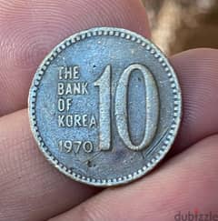 عملة ١٠  وون كوريا الجنوبية سنة ١٩٧٠ 0