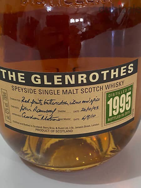 rare antique bottle 1995 glenrothes limited 2