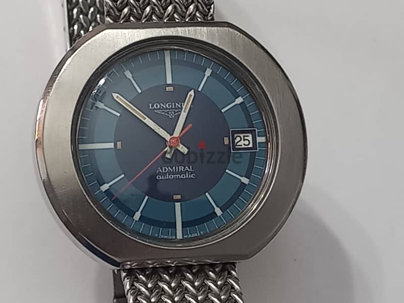 1970's Longines Admiral Automatic Steel Men's Watch - Very Rare 1
