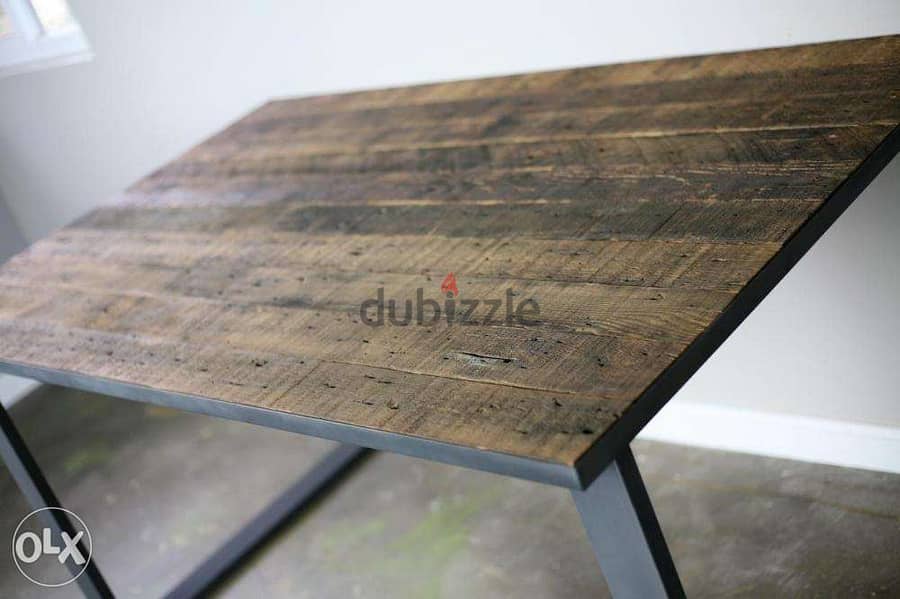 [ Contemporary industrial steel - Dining Table Desk ] 1