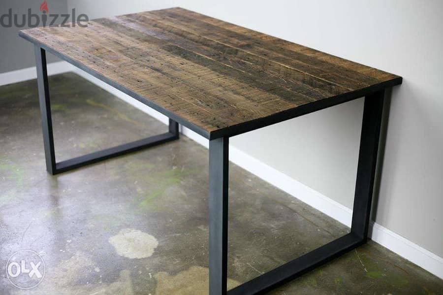 [ Contemporary industrial steel - Dining Table Desk ] 2