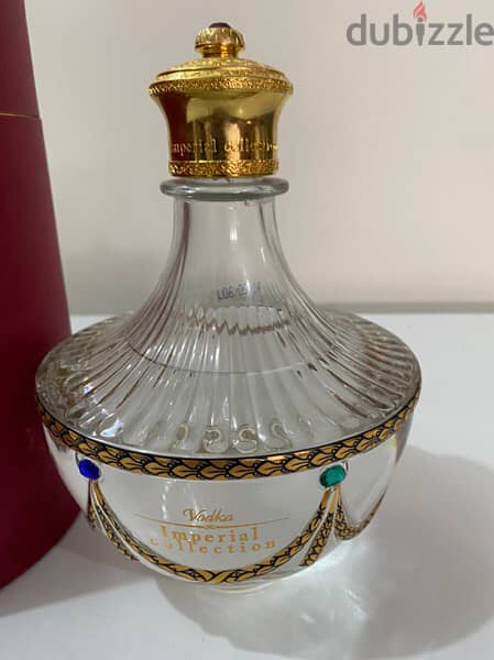 antique cristal bottle 24 carat guilded 1