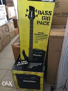 bass guitar and amp Hartke package