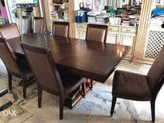dining room table and 8 seats