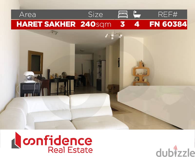 Spacious 240 sqm with terrace in Haret Sakher For Sale REF#FN60384 0