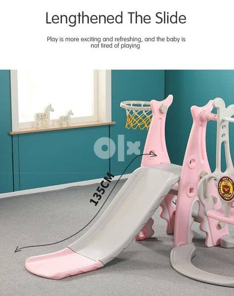 kids slide with swing مرجوحة و زحليطة 4