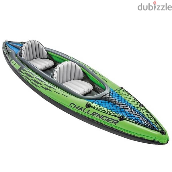 intex challenger k2 inflatable canoe set 4