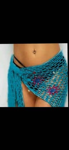swimsuit cover up crochet with sequins fits s to xL