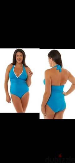 swimsuit one piece halter neck xL to 4xL. only blue