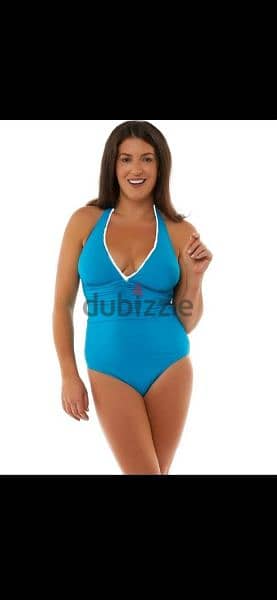 swimsuit one piece halter neck xL to 4xL. only blue 1