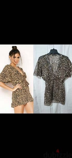 shirt cardigan leopard print chiffon s to xxL. sequins v neck 5