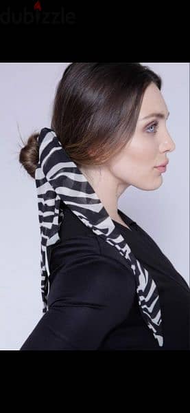 zebra scarf multiuses 15*160cm 100% silk 3