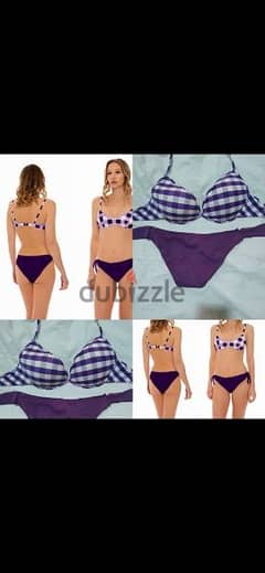swimsuit purpke with check m l xl xxl 0