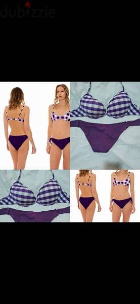 swimsuit purpke with check m l xl xxl 2