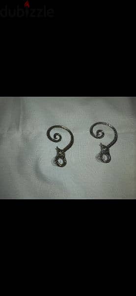 Earrings barrem 3al dayne silver / gold lawnen mawjoud 4