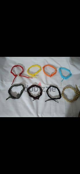braided rope bracelets 2=10$ . 8 colours available 3