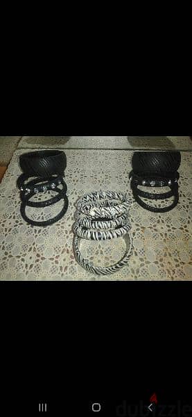 bracelet set of 4 bracelets zibra pattern with strass 4