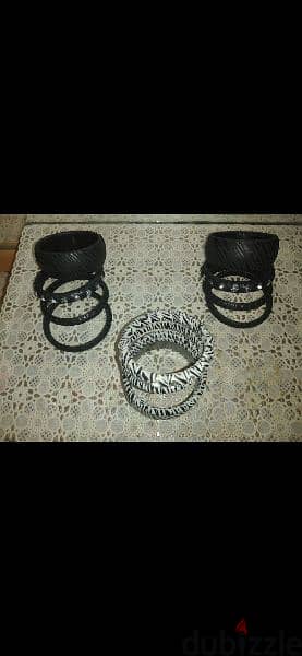 bracelet set of 4 bracelets zibra pattern with strass 5