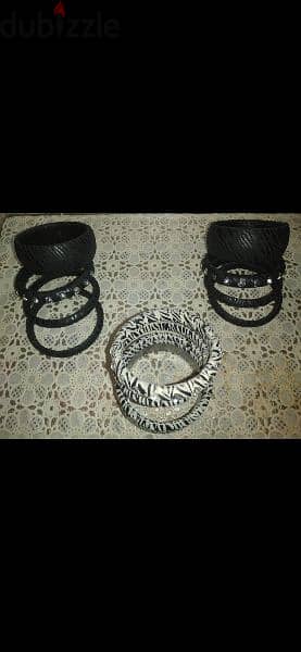 bracelet set of 4 bracelets zibra pattern with strass 6