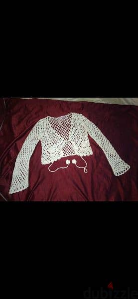 crochet offwhite cardigan s to xxL 2