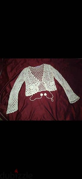 crochet offwhite cardigan s to xxL 3