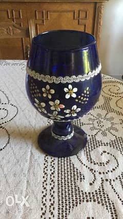 Vase en verre teinté