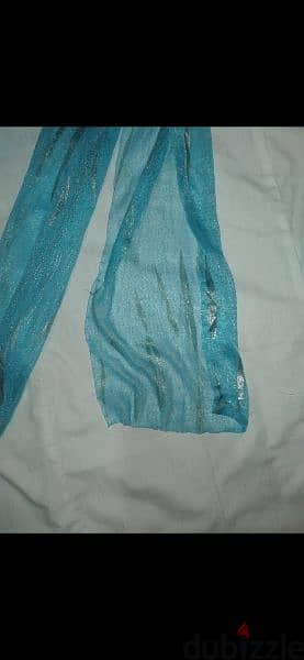 scarf blue with silver scarf 3