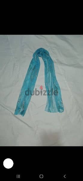scarf blue with silver scarf 4
