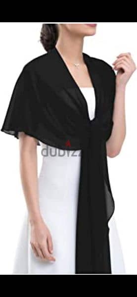 black mousline scarf fi seda 50cm* 170cm. w fi ma3 kharaz 45*200cm 6