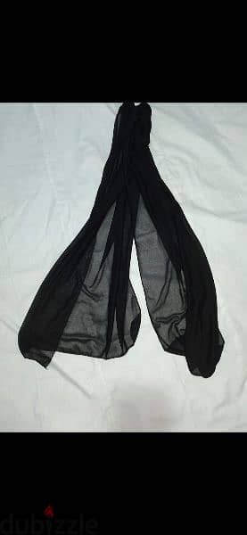 black mousline scarf fi seda 50cm* 170cm. w fi ma3 kharaz 45*200cm 16