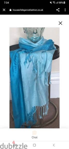 scarf blue ombre scarf  65*175cm 1