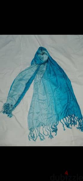 scarf blue ombre scarf  65*175cm 3