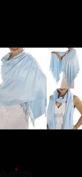 scarf light blue scarf tassel 60*150cm 0