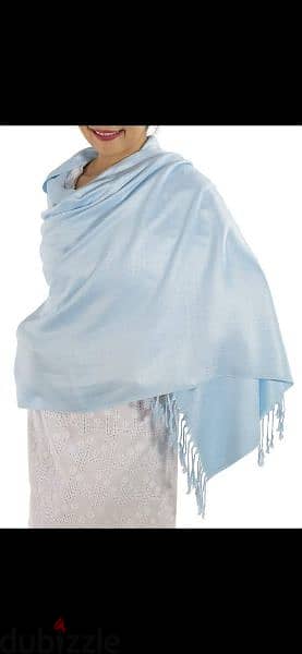 scarf light blue scarf tassel 60*150cm 1