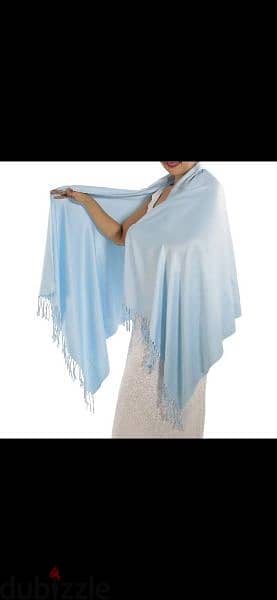 scarf light blue scarf tassel 60*150cm 3