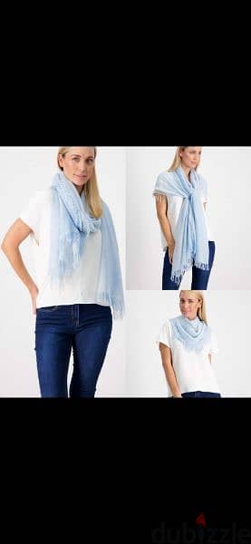 sea blue foulard 55*155cm  1=7$ or 3= 15$