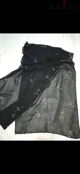 black florel pink scarf 40*160cm 1