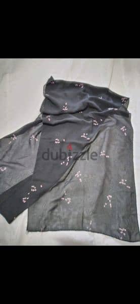 black florel pink scarf 40*160cm 3