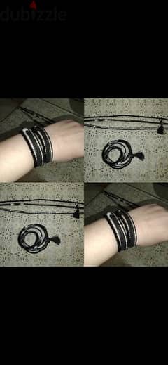 bracelet multilayers bracelets black magnetic buckle 0