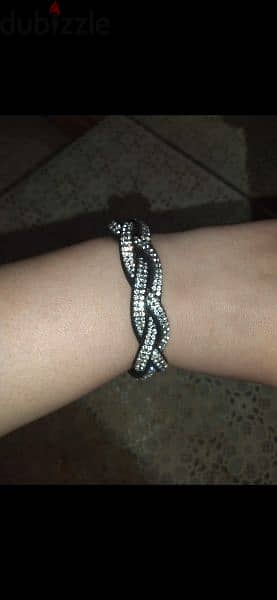 bracelet stass and black braided bracelet 2