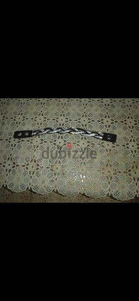 bracelet stass and black braided bracelet 3