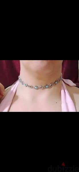 necklace set necklace & bracelet blue stone 2
