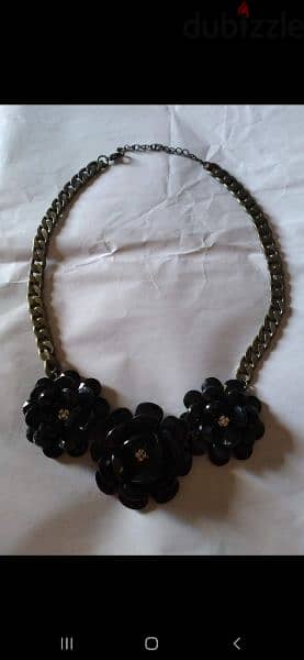 necklace 3 black Roses necklace high quality 2