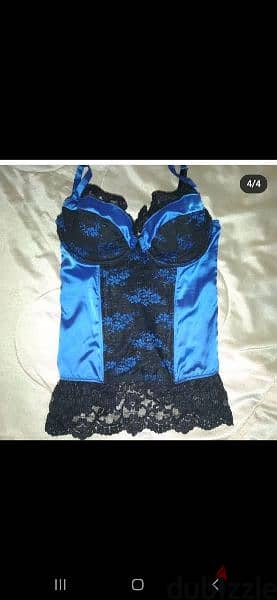 corsset blue with black lace s to xxL 1