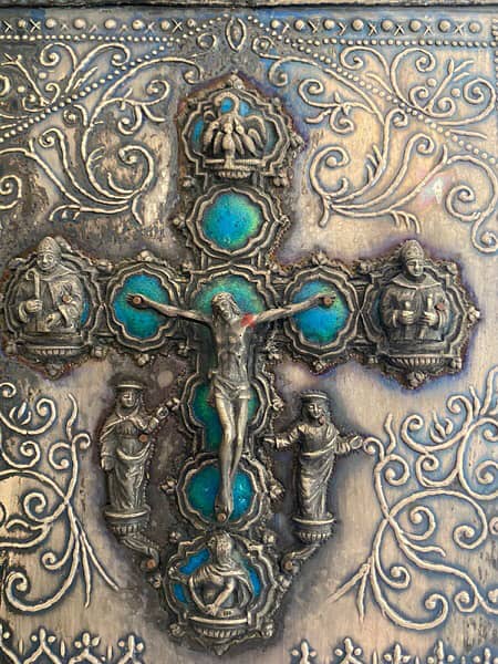 Bible cover solid silver 19th century 2