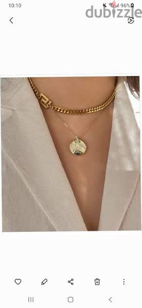 necklace carolina herrera in gold colour necklace