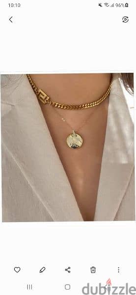 necklace carolina herrera in gold colour necklace 3