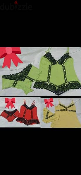 lingerie set cotton 3 colours s to xxL 5
